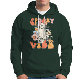 Spooky Vibe Retro Groovy Spooky Boo Ghost Halloween Costume Hoodie TS02 Printyourwear