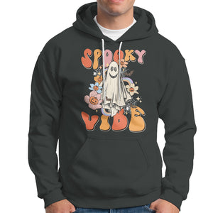 Spooky Vibe Retro Groovy Spooky Boo Ghost Halloween Costume Hoodie TS02 Printyourwear