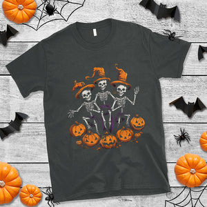 Dancing Skeletons Dance Challenge Scary Pumpkin Spooky Halloween T Shirt TS02 Printyourwear