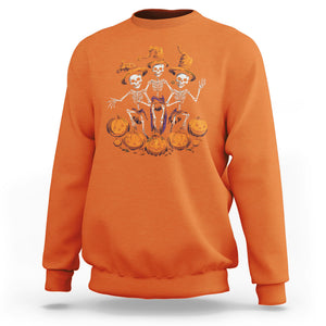 Dancing Skeletons Dance Challenge Scary Pumpkin Spooky Halloween Sweatshirt TS02 Printyourwear