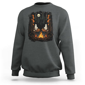 Cute Boo Spooky Ghost Camping In The Forest Gothic Halloween Sweatshirt TS02 Printyourwear