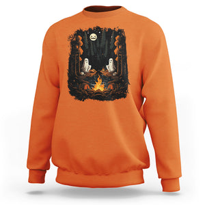 Cute Boo Spooky Ghost Camping In The Forest Gothic Halloween Sweatshirt TS02 Printyourwear