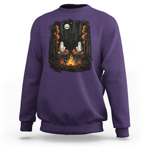 Cute Boo Spooky Ghost Camping In The Forest Gothic Halloween Sweatshirt TS02 Printyourwear