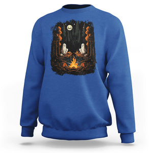 Cute Boo Spooky Ghost Camping In The Forest Gothic Halloween Sweatshirt TS02 Printyourwear