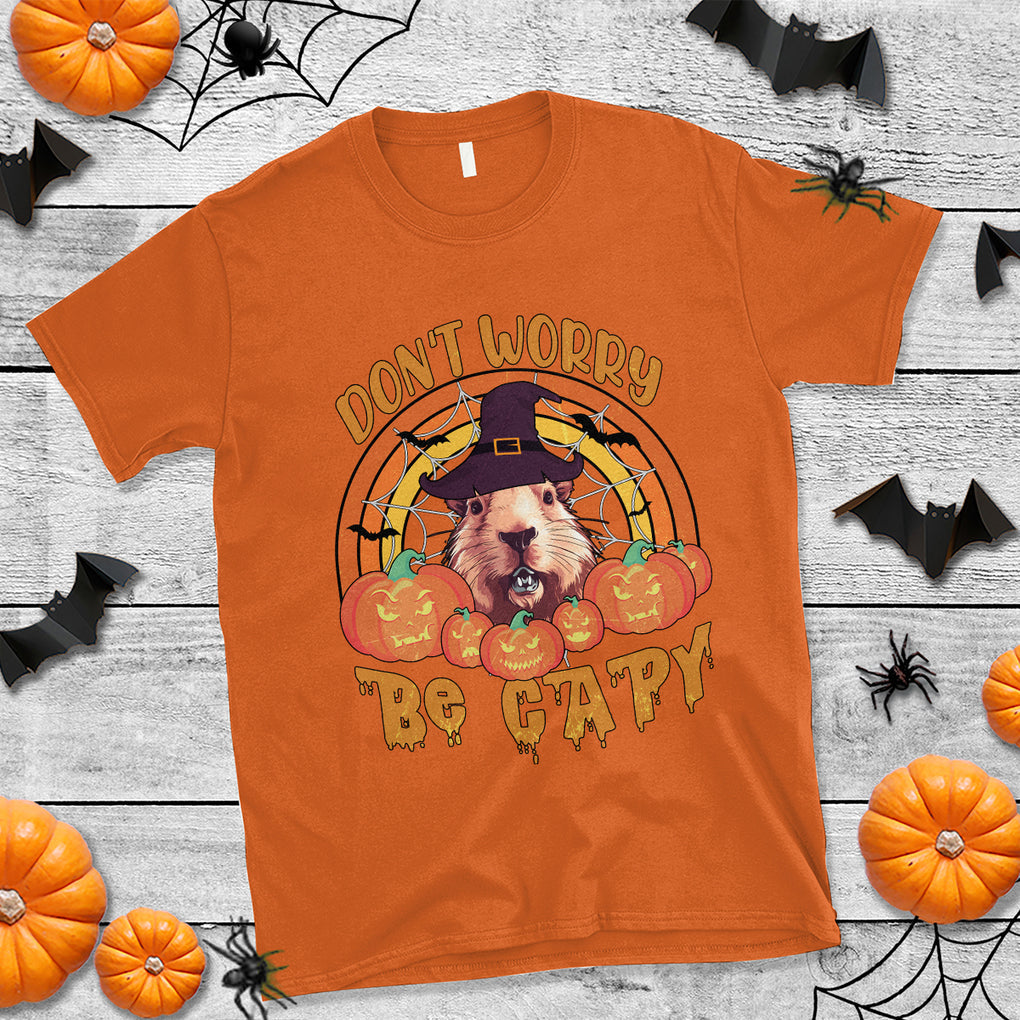Don't Worry Be Capy Funny Capybara In Halloween Costume T Shirt TS02 Printyourwear
