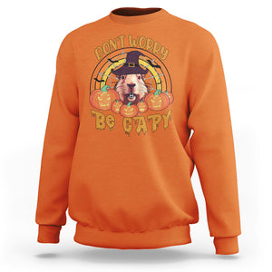 Don't Worry Be Capy Funny Capybara In Halloween Costume Sweatshirt TS02 Printyourwear