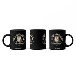Funny Grumpy Owl Overthinker Coffee Mug Im Not Overthinking Im Pre Solving Problems Introvert Anxiety Humor TS02 Print Your Wear