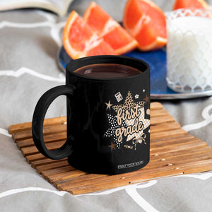 First Grade Leopard Checkered Star Coquette Coffee Mug Cute 1st Grade Girl Back to School Gift TS02 Print Your Wear