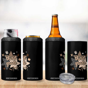 Third Grade Leopard Checkered Star Coquette 4 in 1 Can Cooler Tumbler Cute 3rd Grade Girl Back to School Gift TS02 Print Your Wear