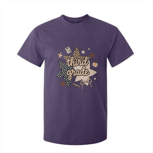 Third Grade Leopard Checkered Star Coquette T Shirt For Kid Cute 3rd Grade Girl Back to School Gift TS02 Purple Print Your Wear
