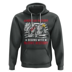 Native American Hoodie American History Native History US Flag TS02 Dark Heather Printyourwear