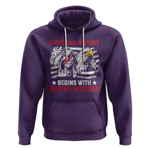 Native American Hoodie American History Native History US Flag TS02 Purple Printyourwear