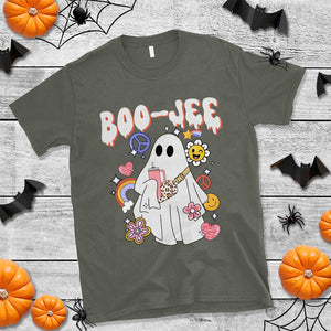Ghost Halloween Costume T Shirt Spooky Season Hippie Boujee Boo-Jee TS02 Military Green Print Your Wear