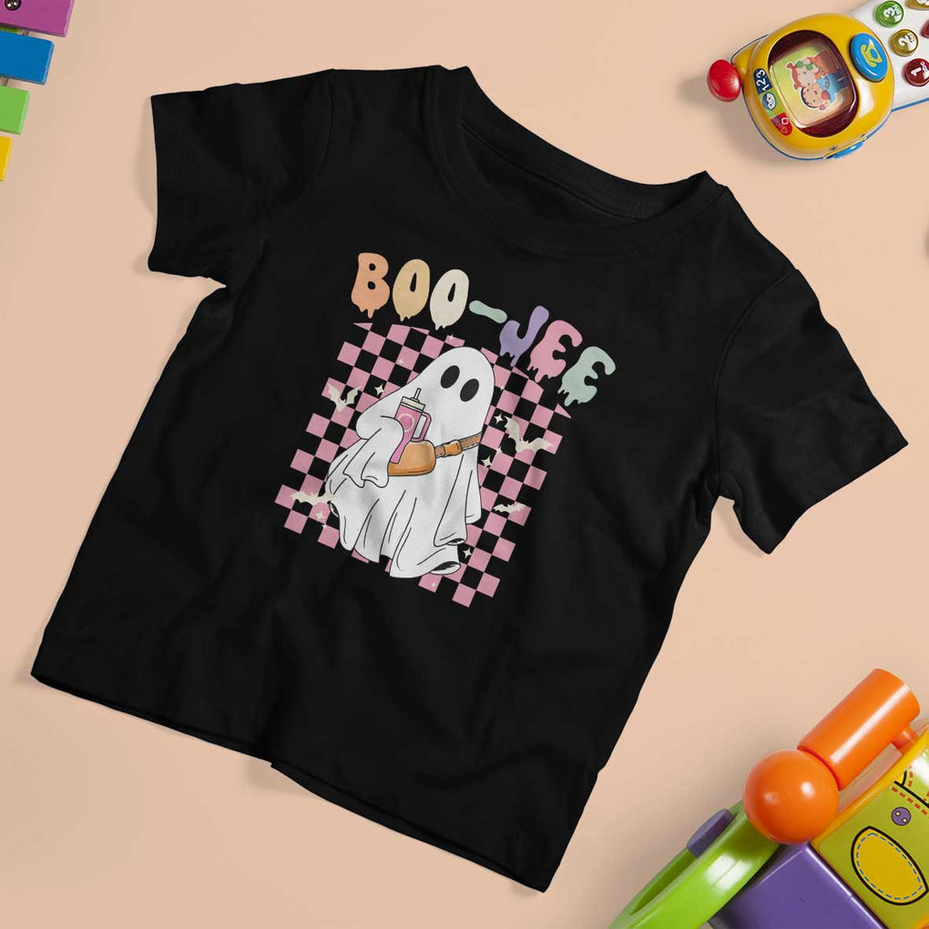 Ghost Halloween Costume T Shirt For Kid Spooky Season Cute Boujee Boo-Jee TS02 Black Print Your Wear