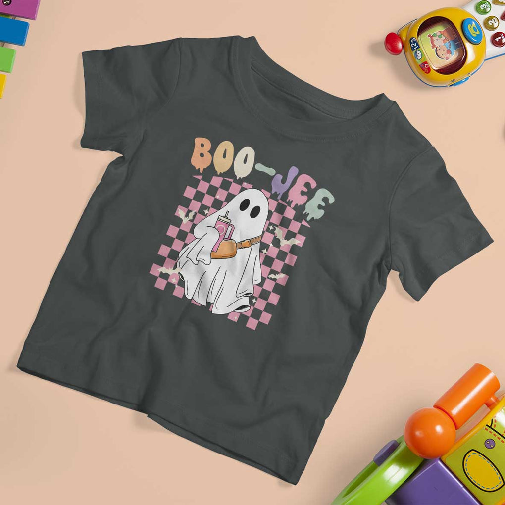 Ghost Halloween Costume T Shirt For Kid Spooky Season Cute Boujee Boo-Jee TS02 Dark Heather Print Your Wear