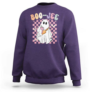 Ghost Halloween Costume Sweatshirt Spooky Season Cute Boujee Boo-Jee TS02 Purple Print Your Wear