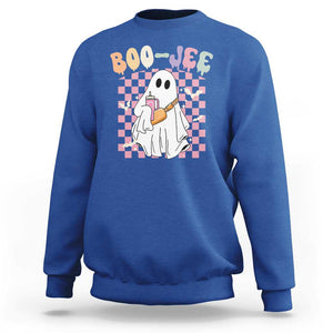 Ghost Halloween Costume Sweatshirt Spooky Season Cute Boujee Boo-Jee TS02 Royal Blue Print Your Wear