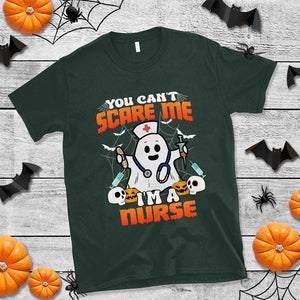 Halloween Nurse T Shirt You Can't Scare Me I'm A Nurse RN Boo Sheet Ghost TS02 Dark Forest Green Print Your Wear