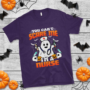 Halloween Nurse T Shirt You Can't Scare Me I'm A Nurse RN Boo Sheet Ghost TS02 Purple Print Your Wear