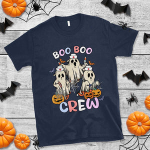 Halloween Nurse T Shirt Boo Boo Crew Ghost Halloween Costume Funny Nursing TS02 Navy Print Your Wear