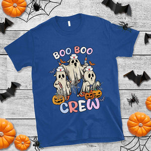 Halloween Nurse T Shirt Boo Boo Crew Ghost Halloween Costume Funny Nursing TS02 Royal Blue Print Your Wear