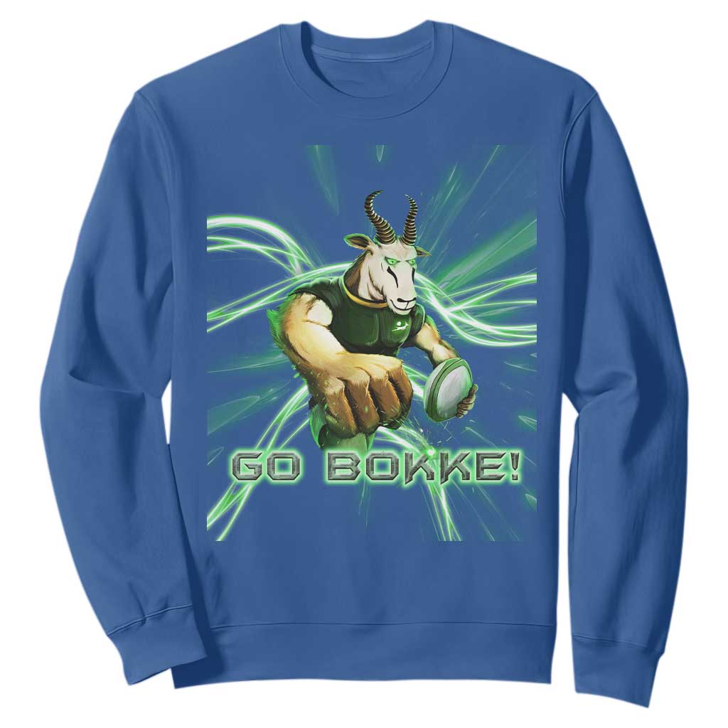 South Africa Rugby Sweatshirt Go Bokke Springboks Forever Stronger Together TS02 Royal Blue Printyourwear