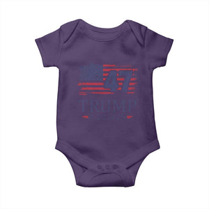 President Trump Inauguration Day 2025 Baby Onesie 47th President January 20th American Flag TS02 Purple Print Your Wear