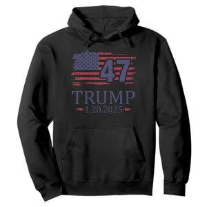 President Trump Inauguration Day 2025 Hoodie 47th President January 20th American Flag TS02 Black Print Your Wear