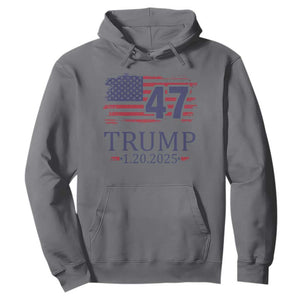 President Trump Inauguration Day 2025 Hoodie 47th President January 20th American Flag TS02 Charcoal Print Your Wear