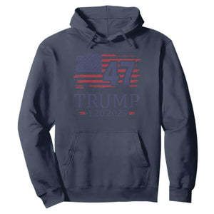 President Trump Inauguration Day 2025 Hoodie 47th President January 20th American Flag TS02 Navy Print Your Wear