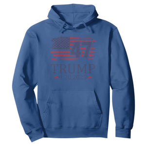 President Trump Inauguration Day 2025 Hoodie 47th President January 20th American Flag TS02 Royal Blue Print Your Wear