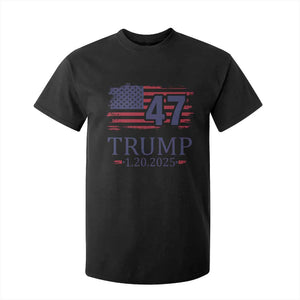 President Trump Inauguration Day 2025 T Shirt For Kid 47th President January 20th American Flag TS02 Black Print Your Wear