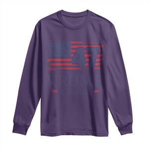 President Trump Inauguration Day 2025 Long Sleeve Shirt 47th President January 20th American Flag TS02 Purple Print Your Wear