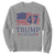 President Trump Inauguration Day 2025 Sweatshirt 47th President January 20th American Flag TS02 Sport Gray Print Your Wear