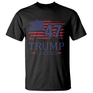 President Trump Inauguration Day 2025 T Shirt 47th President January 20th American Flag TS02 Black Print Your Wear