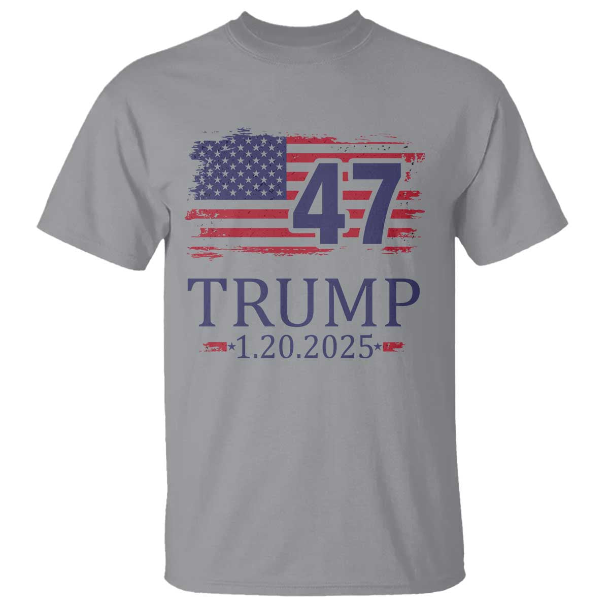 President Trump Inauguration Day 2025 T Shirt 47th President January 20th American Flag TS02 Sport Gray Print Your Wear