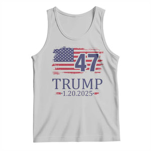 President Trump Inauguration Day 2025 Tank Top 47th President January 20th American Flag TS02 Ash Print Your Wear