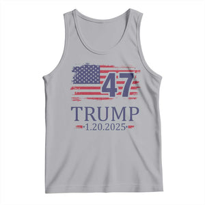 President Trump Inauguration Day 2025 Tank Top 47th President January 20th American Flag TS02 Athletic Heather Print Your Wear