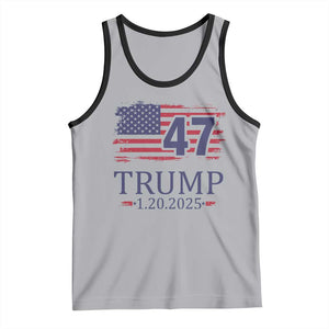 President Trump Inauguration Day 2025 Tank Top 47th President January 20th American Flag TS02 Athletic Heather Black Print Your Wear