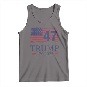 President Trump Inauguration Day 2025 Tank Top 47th President January 20th American Flag TS02 Deep Heather Print Your Wear