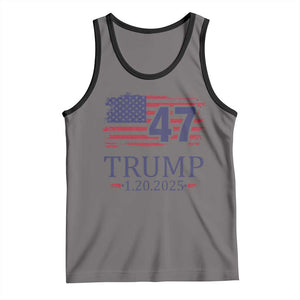 President Trump Inauguration Day 2025 Tank Top 47th President January 20th American Flag TS02 Deep Heather Black Print Your Wear