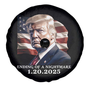 President Trump Inauguration Day 2025 Spare Tire Cover Ending Of A Nightmare January 20th American Flag TS02 Print Your Wear