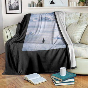 Funny Nihilist Penguin But Why Meme Throw Blanket Existential Arctic Scene Icy Wilderness Quiet Thinkers TS02 Print Your Wear