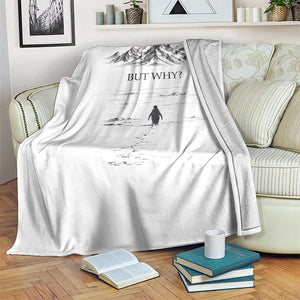 The Nihilist Penguin But Why Meme Throw Blanket Existential Moody Quiet Thinkers TS02 Print Your Wear