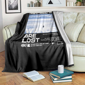 Not All Those Who Wander Are Lost Nihilist Penguin Throw Blanket Existential Deep Emotional Meme Deep Thinkers TS02 Print Your Wear
