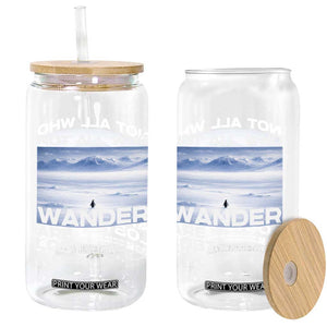 Not All Those Who Wander Are Lost Nihilist Penguin Glass Can Existential Deep Emotional Meme Deep Thinkers TS02 Print Your Wear