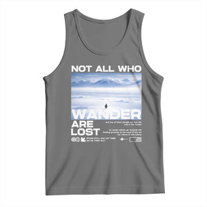 Not All Those Who Wander Are Lost Nihilist Penguin Tank Top Existential Deep Emotional Meme Deep Thinkers TS02 Black Heather Print Your Wear