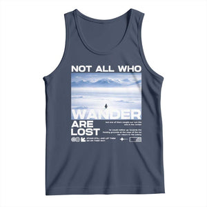 Not All Those Who Wander Are Lost Nihilist Penguin Tank Top Existential Deep Emotional Meme Deep Thinkers TS02 Navy Print Your Wear