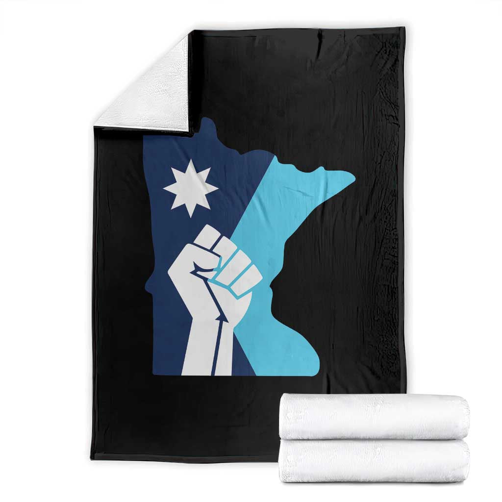 Minnesota Strong Fist Power Graphic Throw Blanket Social Justice Solidarity TS02 Black Print Your Wear