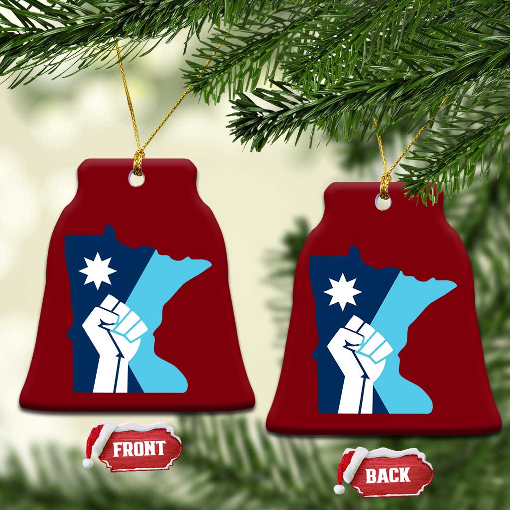 Minnesota Strong Fist Power Graphic Ceramic Ornament Social Justice Solidarity TS02 Print Your Wear